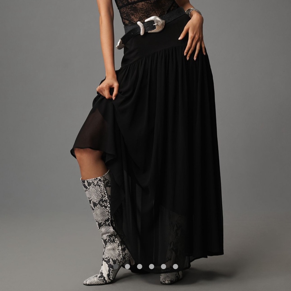 Hutch drop waist maxi skirt